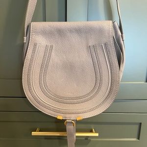 Chloe Medium Marcie Crossbody- Light Gray